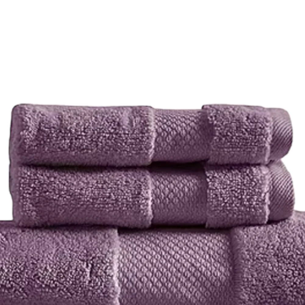 Madison Park Signature Set of 2 Luxurious Turkish Cotton Washcloth Dusty Purple